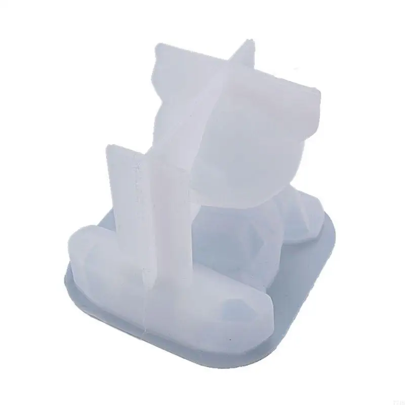 

77JB Resin Crystal Epoxy Mold Cartoon 3D Bear Phone Holder Casting Silicone Mould