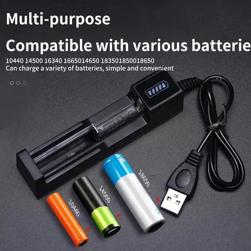 18650 Battery Charger 1/2/4 Slots Dual 18650 Charging 3.7V Rechargeable Lithium Battery USB Charger For 16340 14500 18650 image 2