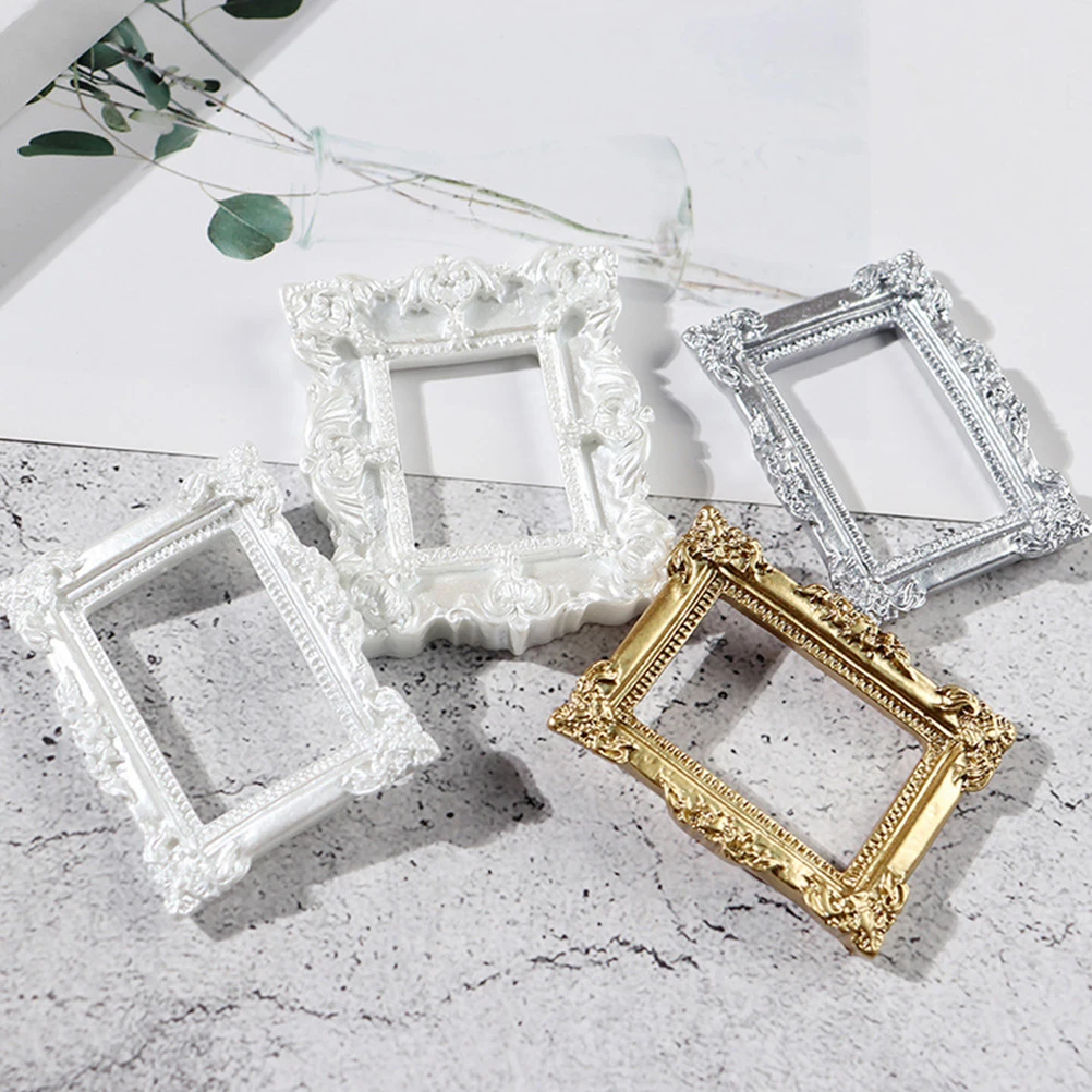 

Miniature Photo Frames 14Pcs Decorative Frame Ornaments DIY Picture Holders for Phone Case Vintage Wallet Size Charm Craft Gift