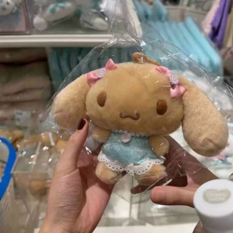 

Sanrio Black Skin Mocha Chan Mint Green Skirt Pink Bow Pearl Necklace Plush Keychain Canvas Bag Decoration Valentine's Day Gift