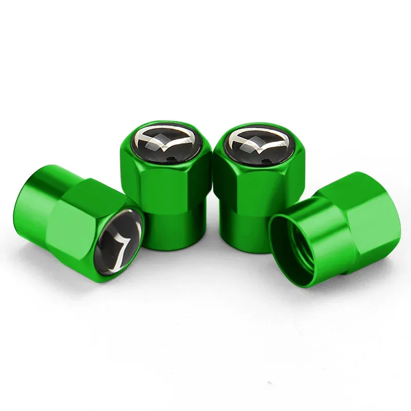 4pcs Car Wheel Tire Valve Caps Tyre Stem Covers for Mazda 3 5 6  Axela Atenza Speed CX4 CX3 CX7 CX5 CX30 CX9 RX8 RX7 MX3 MX5