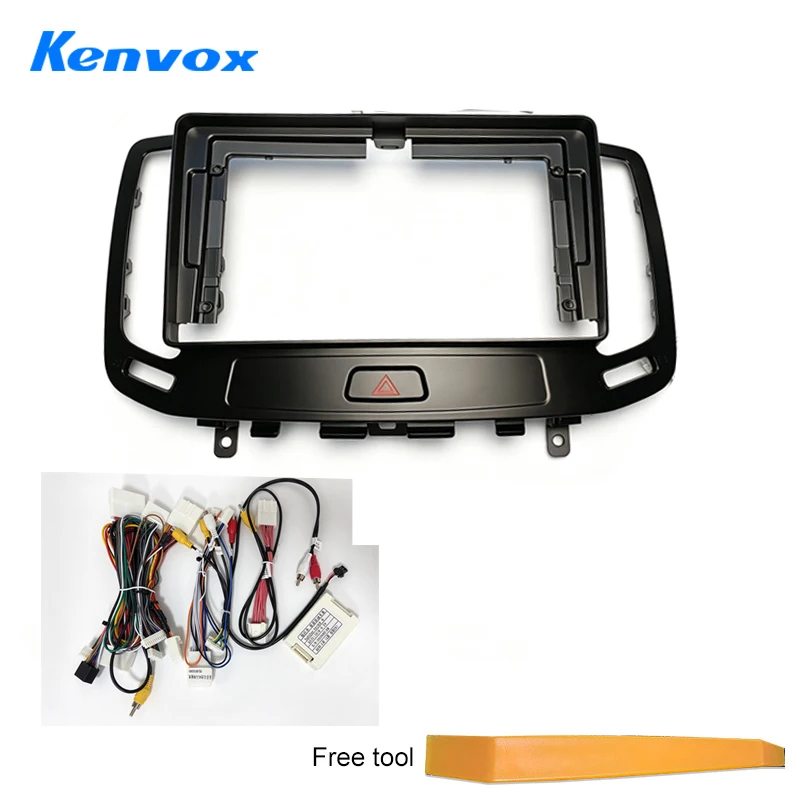 KENVOX Car Android Radio Frame For Infiniti G4 G25 G35 G37 2006 2013 9 inch 2DIN Fascia Stereo Panel Harness Wire Canbus Box