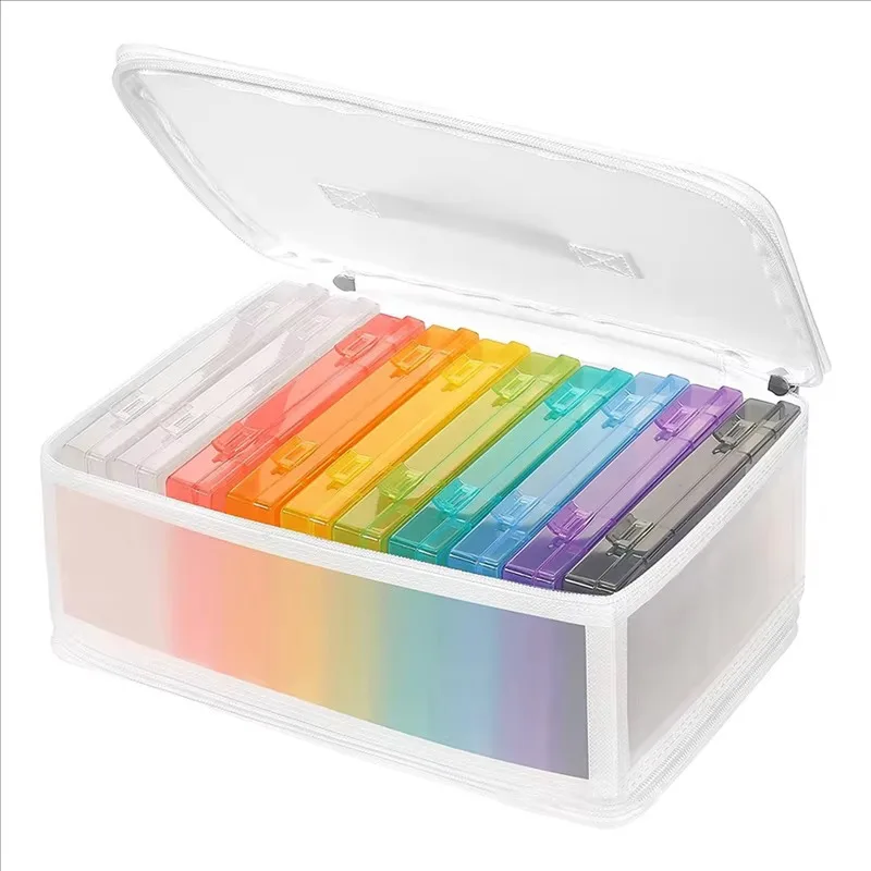 4X6 Inch Photo Storage Boxes Photo Case With Handle Plastic Photo Keeper Scrapbook Container Box