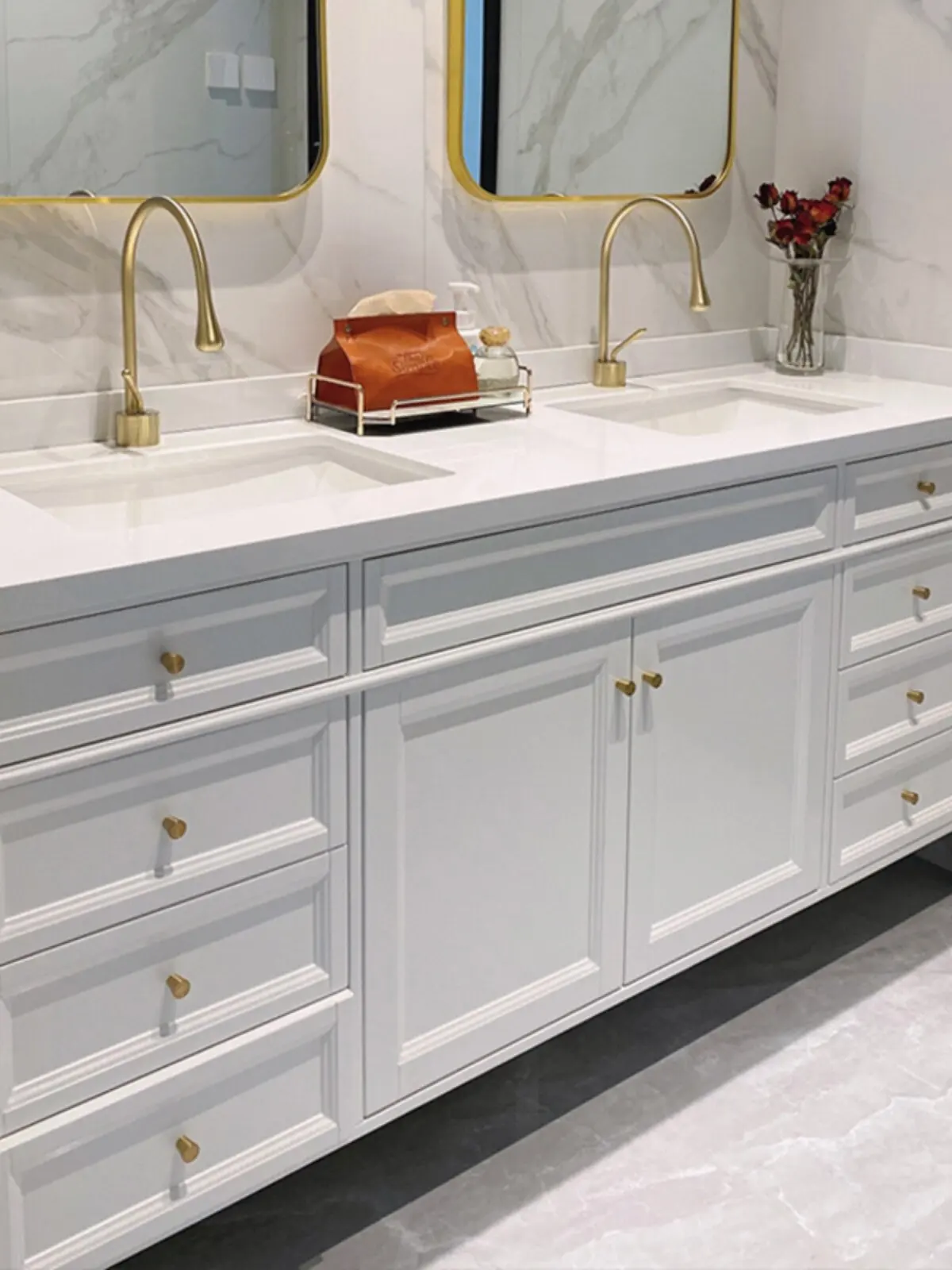 

PYH modern simple light luxury high sense marble bathroom cabinet combination toilet washbasin bathroom washbasin