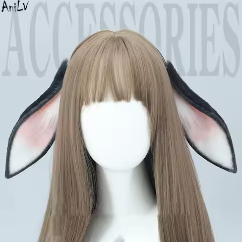 AniLV Anime Kawaii Lolita Girl Cartoon Candy Dropped Ear Rabbit Headband Animal Cute Bunny Plush Ears Headwear Hair Hoop Cosplay