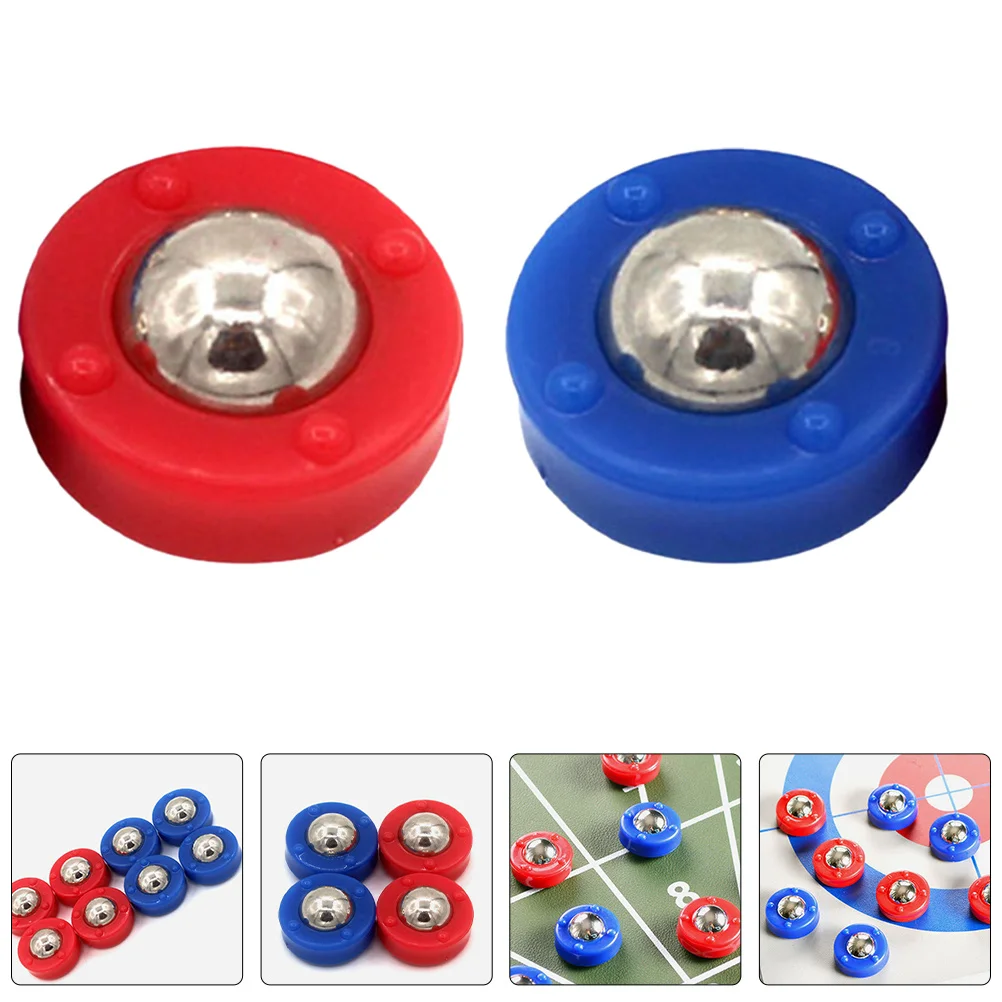 

8pcs Shuffleboard Balls Rolling Beads Tabletop Sliding Pucks Steel Plastic Durable Smooth Glide Fast Movement Indoor Family Fun