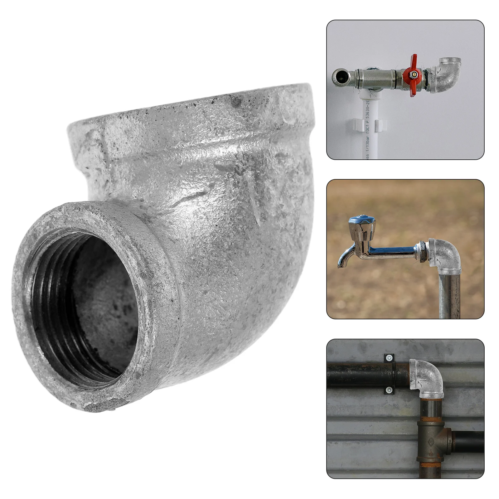 

Outlet Elbow Connector 1 Inch To 3/4 Inch Galvanized Iron Fitting For Industrial Shelving Garden Support Structure