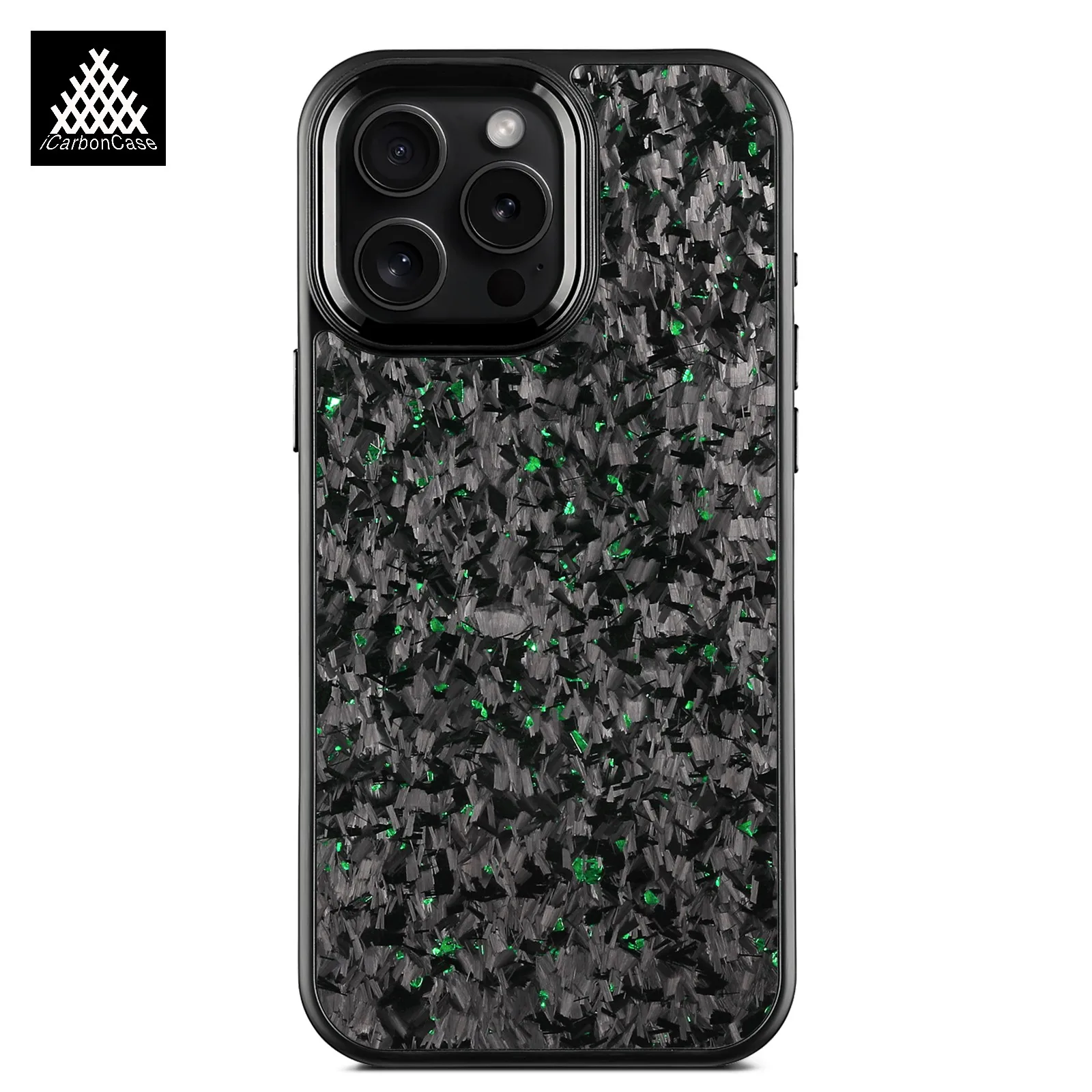 NONE Magnetische echte geschmiedete Kohlefaser-Hülle für iPhone 17 17Air 17Pro 16 15 14 13 12 11 Pro Max mit MagSafe und Metalllinse/Tasten 3