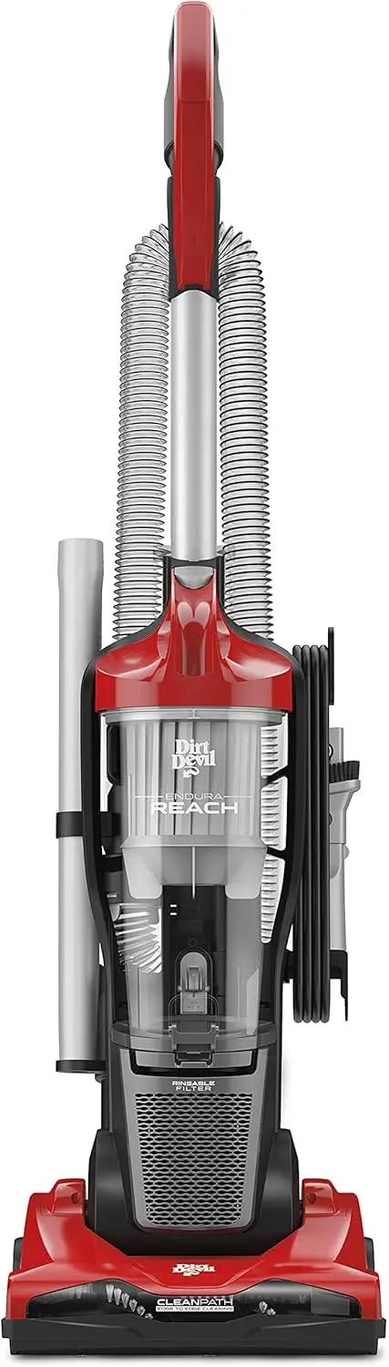 

Dirt Devil Endura Reach Bagless Upright Vacuum Cleaner, UD20124V, Red