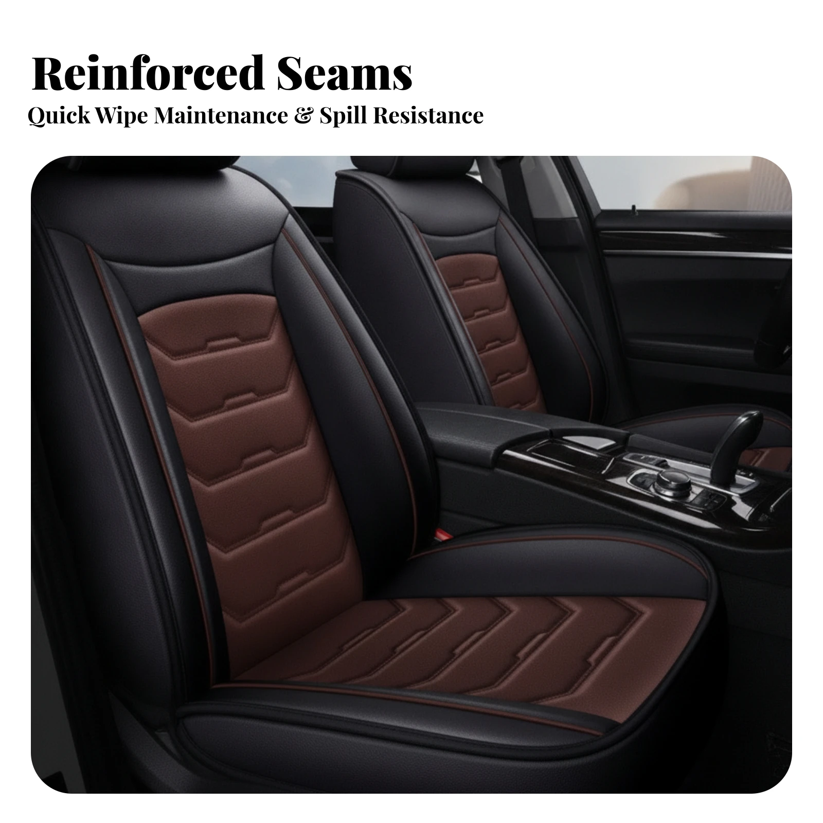 Car Seat Covers Stylish Car Seat Cover Set Luxury Sporty for Daily Drivers, Cars, Interior Protection