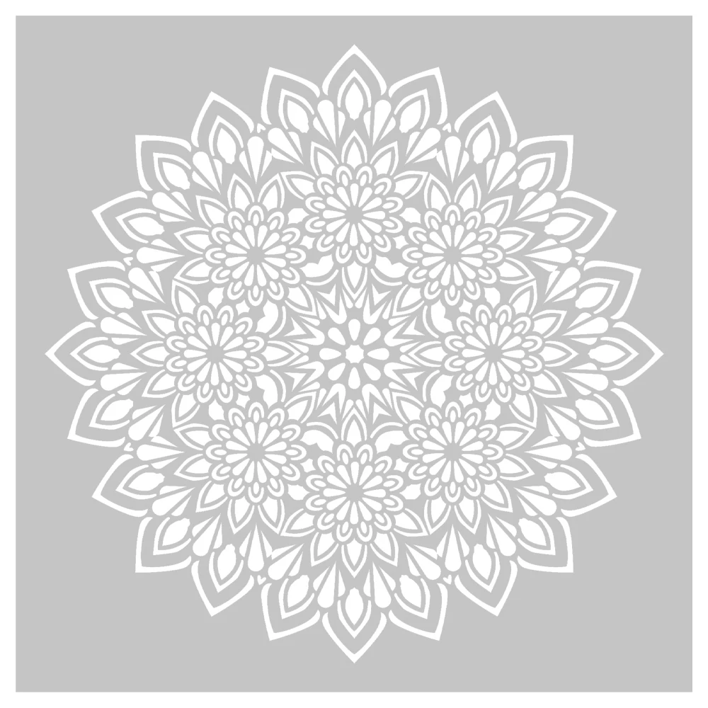 MangoCraft 1PC Bloomed Big Flower Plastic Stencils Decor DIY Scrapbooking Supplies Stencil For Cards Albums Universal Background