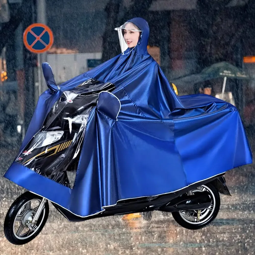 

Universal Motorcycle Raincoat Waterproof Hoodie Rain Cape Reusable Bike E-Bike Rain Coat Scooter Outdoor Rain Poncho For Adults