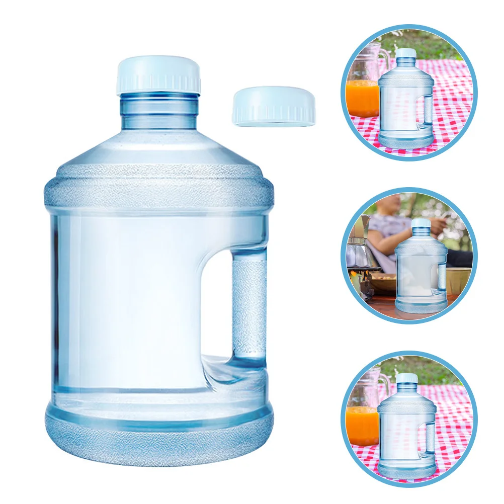 

1 Set 5L Large Capacity Portable Water Jug For Camping Hiking Outdoor Reusable Thick Pc Material Transparent Water Container