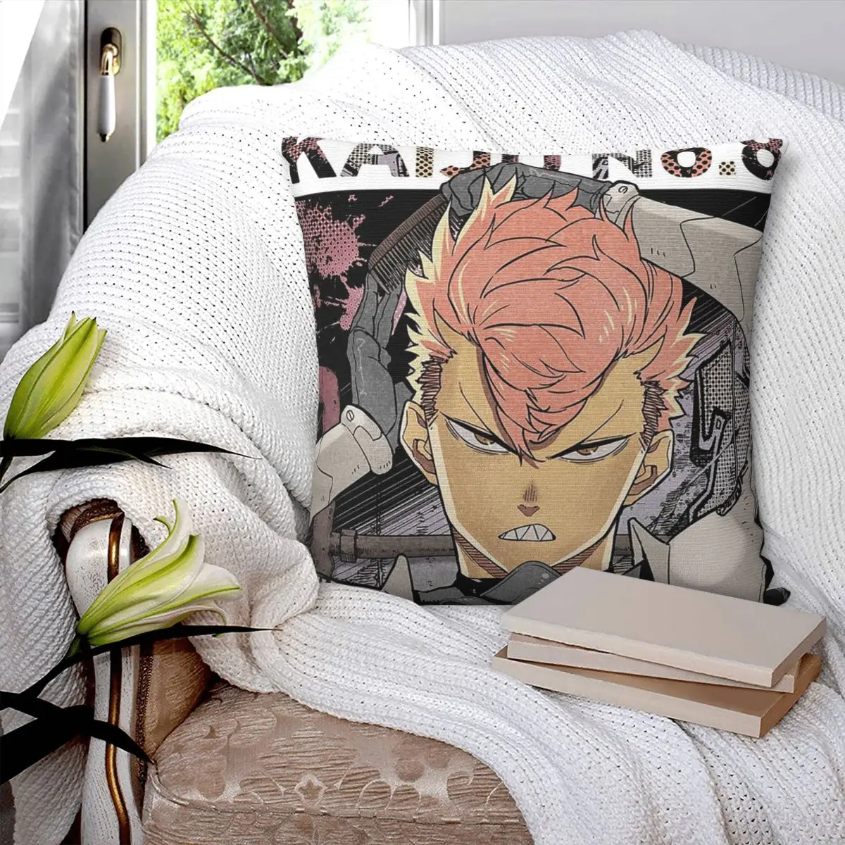 Anime Kaiju No 8 Square Pillowcase Cushion Cover Pillow Case Throw Pillow Cover for Home Bedroom Car