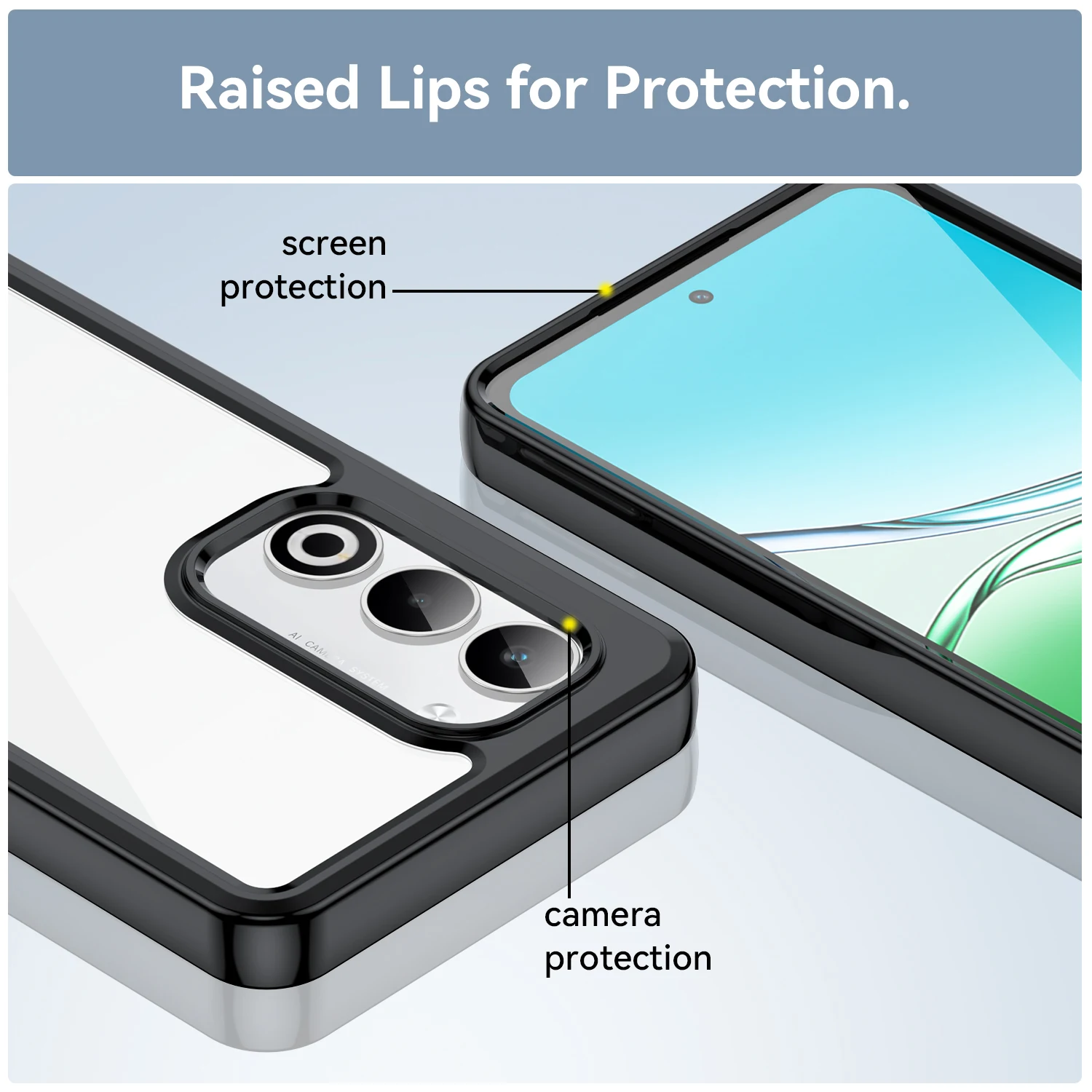 Przezroczyste, kolorowe etui na telefon TPU do OPPO A5 5G 2025, ochronne etui z ramką, Fundas Coque Capa