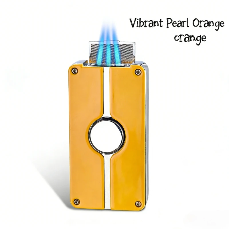 Lighter three straight punch point cigar windproof straight punch lighter welding gun spray gun windproof point moxibustion