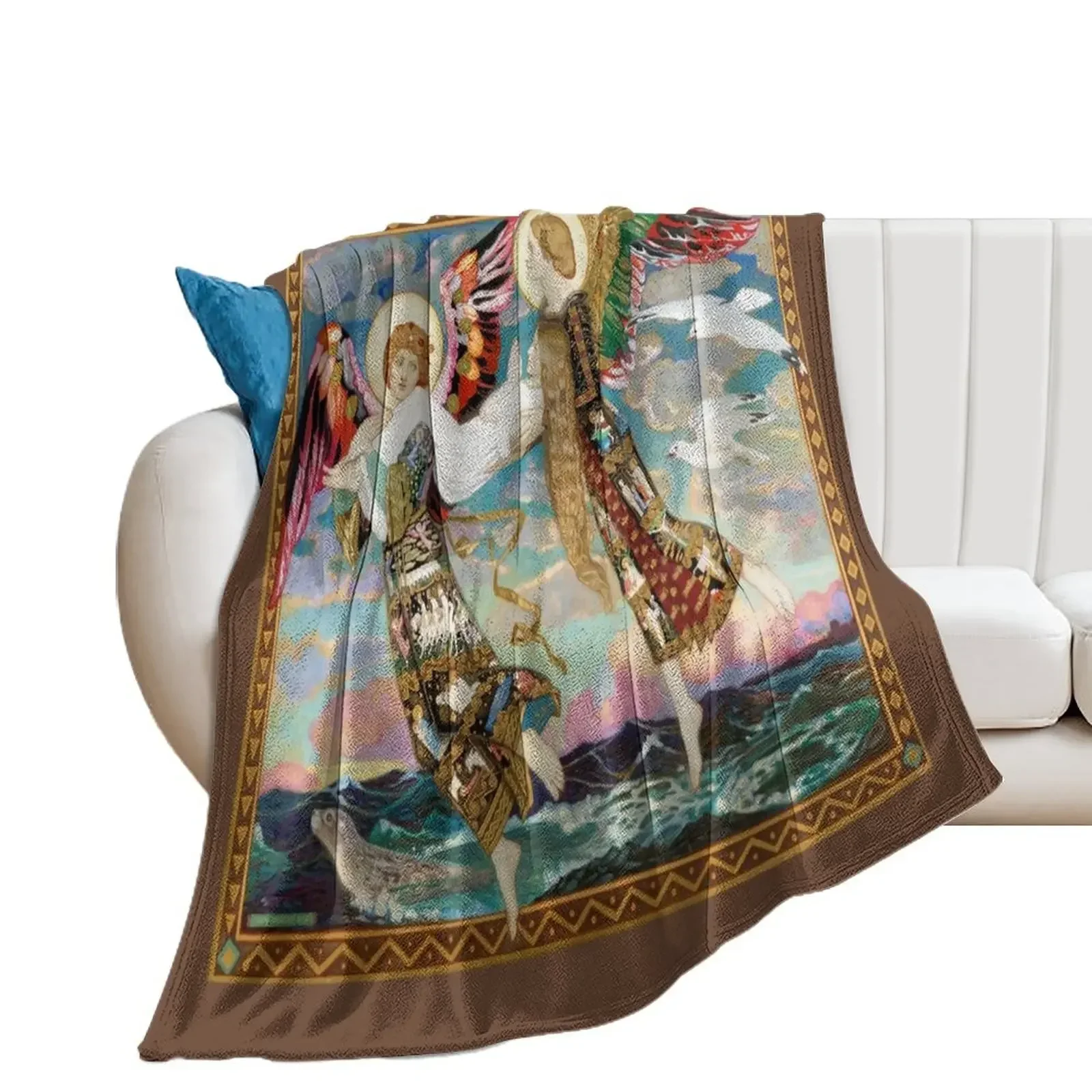 

Saint Bride Saint Brigid of Kildare John Duncan Throw Blanket Blankets For Bed Hairy Beautifuls Bed Blankets