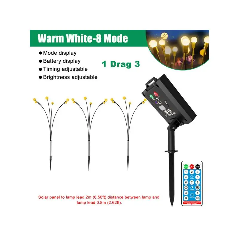 

Outdoor Solar LED Firefly Swaying Lawn Light Waterproof Garden Lamp