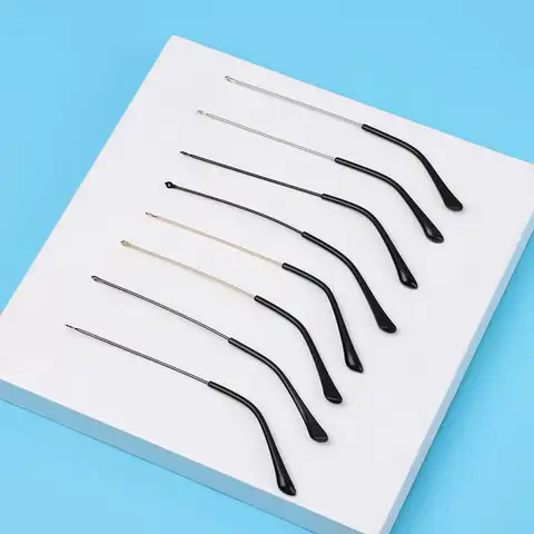Perna de metal Templo Óculos Braço Quadro, Anti-Slip Óculos Quadro, Reparação Universal Óculos Acessórios, 1 Par