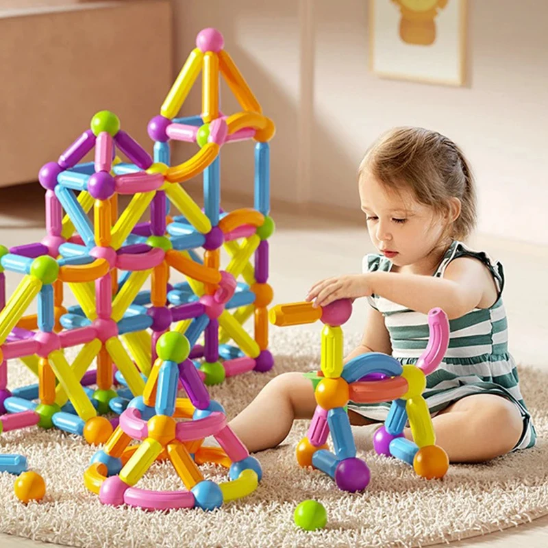 Blocchi magnetici del costruttore Set di giocattoli per bambini fai da te magnete bastone blocchi di costruzione giocattoli educativi per bambini