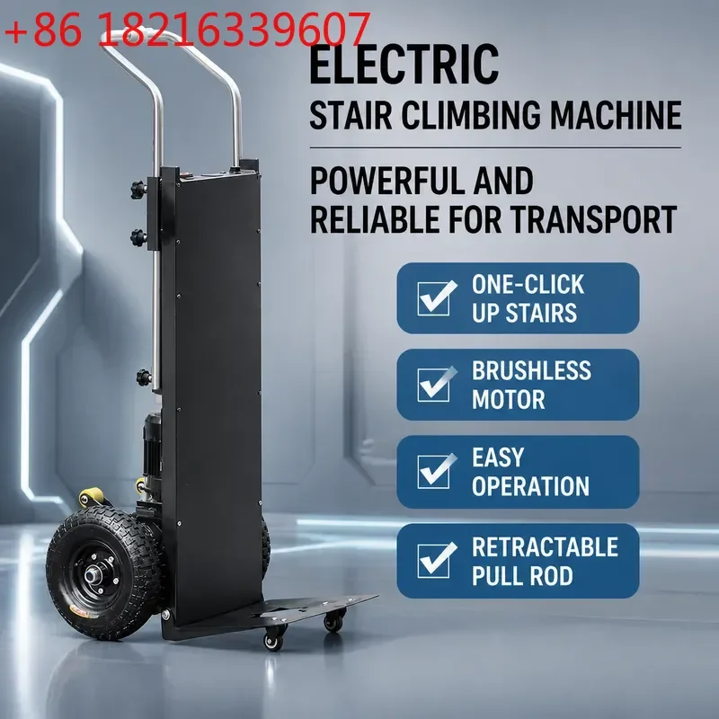 Electric Stair Climbing Hand Truck for Heavy Loads Furniture Refrigerator Moving Dolly Up and Down Stairs Portable Lifting