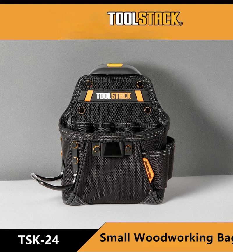 TOOLSTACK Mini-Werkzeugset, robuste Oxford-Werkzeugtasche, Schnellverschluss-Hammer-Schraubendreher-Aufbewahrungstasche für Zimmerer – Detail 1