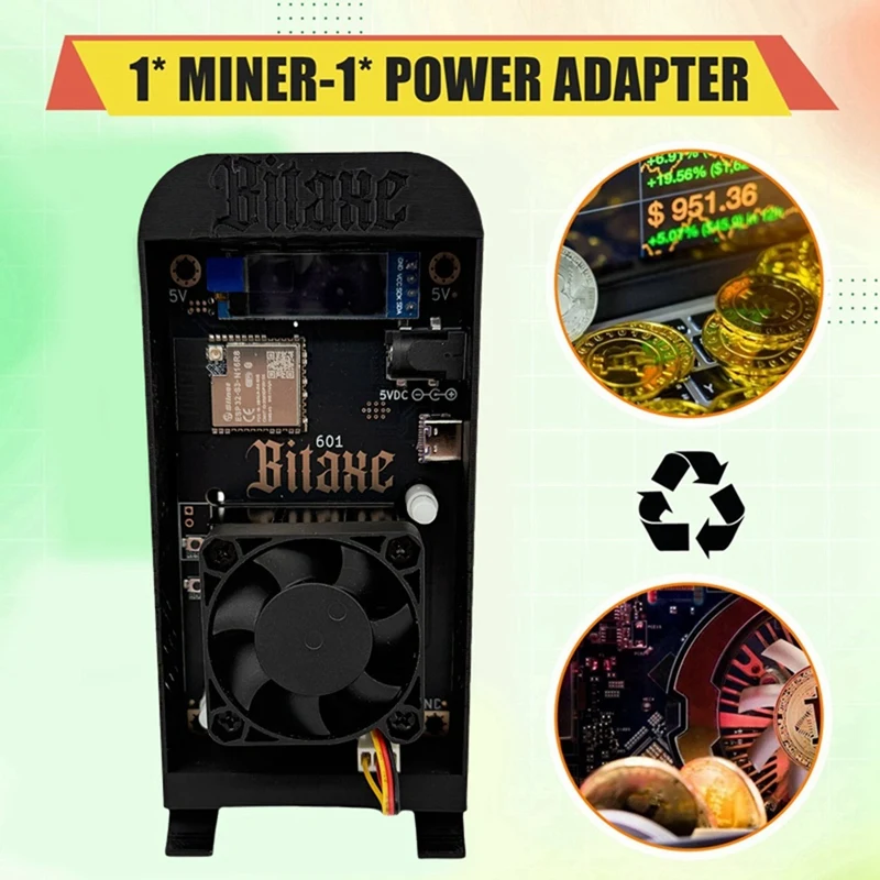 AT51-Bitaxe Gamma 601 1.2TH/S Bitcoin Solo Lottery Miner BM1370 Asic Chip 18-22W BTC Miner From Antminer S21 Pro