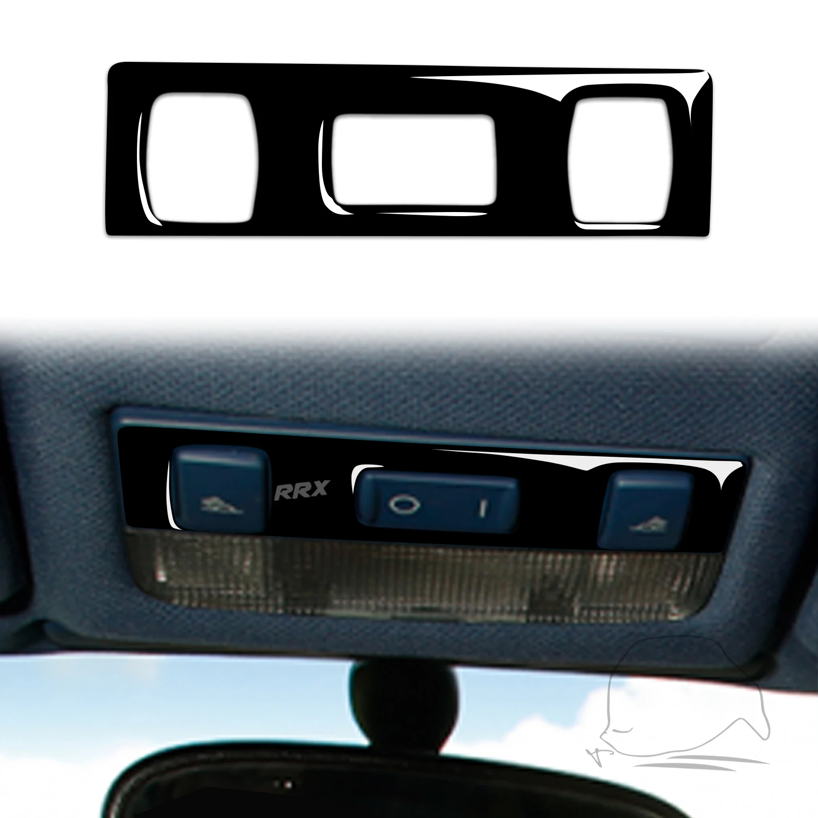 For Audi TT MK1 8N Hardtop 2001-2006 Car Roof Light Frame Trim Sticker Piano Black Interior Overhead Console Car Accessories