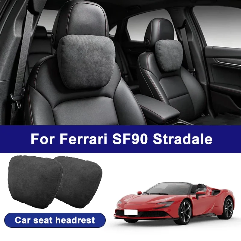 

For Ferrari SF90 Stradale car headrests, soft universal adjustable car seat pillows, car neck pillow cushions, Car accessories