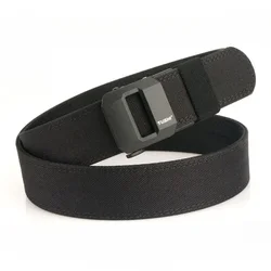 Double Layer Thickened Tactical Belt for Men's Military Enthusiasts Outdoor Nylon Belt 3.8cm Upgraded Automatic Buckle Gun Belt