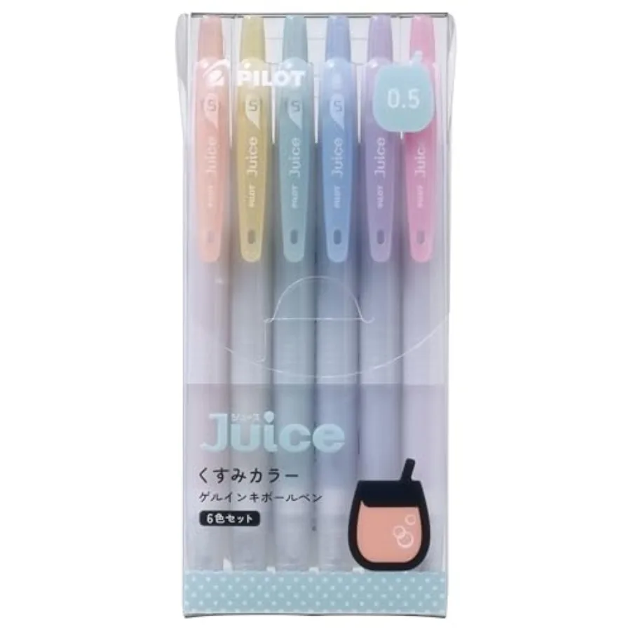 

Juice Muted Color Set, Gel Ink Rollerball Pens, Fine Point 0.5mm, Assorted Colors, Pack of 6, LJU-15-6CKU