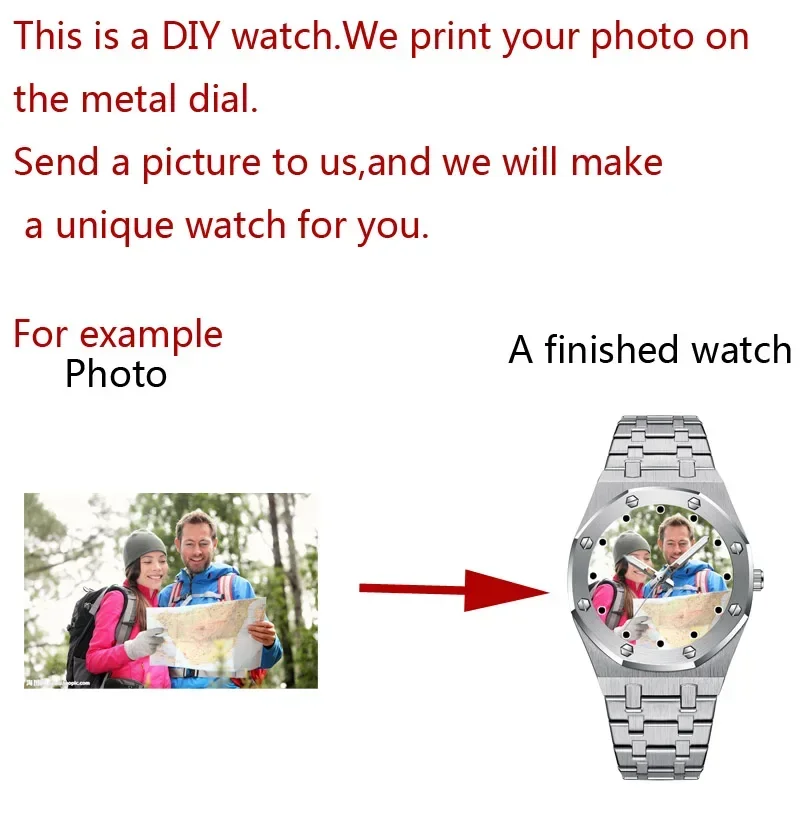 ساعة ميكانيكية مخصصة للصور للرجال طباعة صورة شعار على الطلب ساعة اليد 2022 رواج الصالة الرياضية الإبداعية لتقوم بها بنفسك ساعة أوتوماتيكية #2