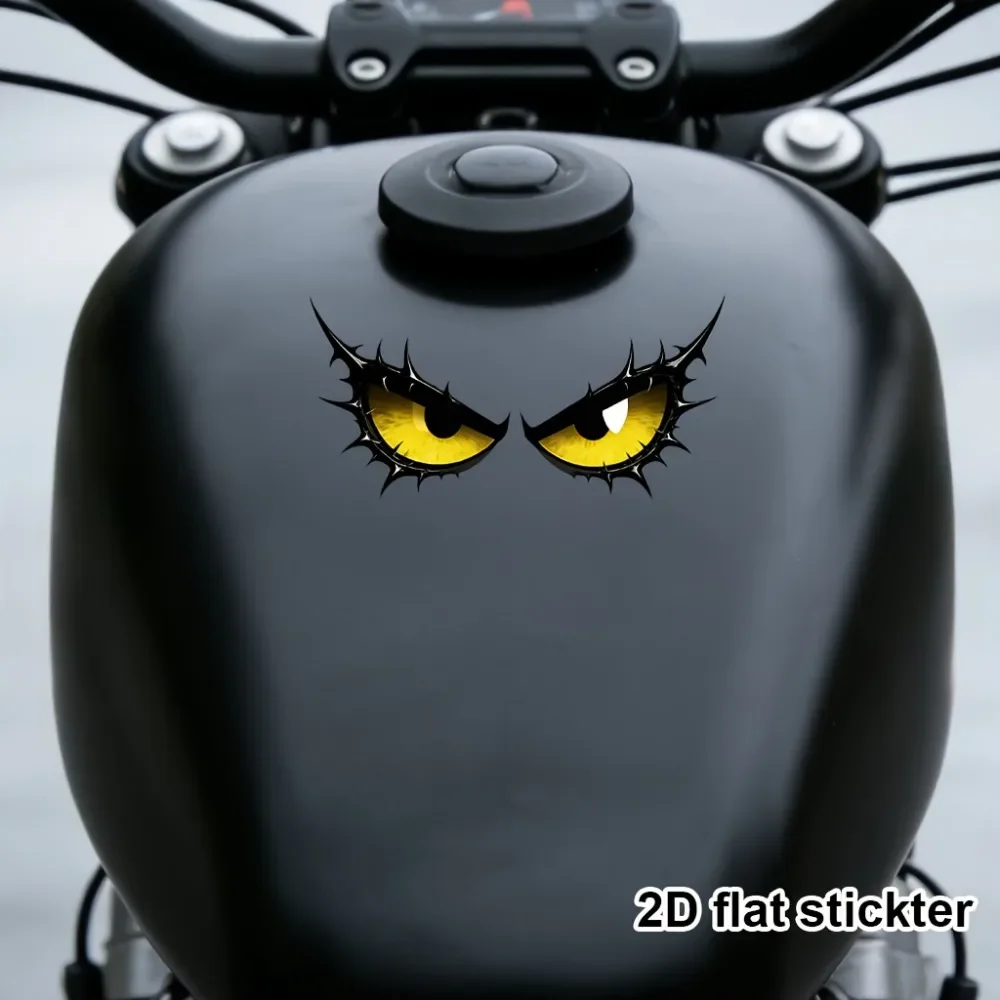 Monster Eye Irregular Vinyl Stickers Self Adhesive Decals, DIY Decor For Motorcycle Fuel Tank Helmet Fairing Rear Windshield