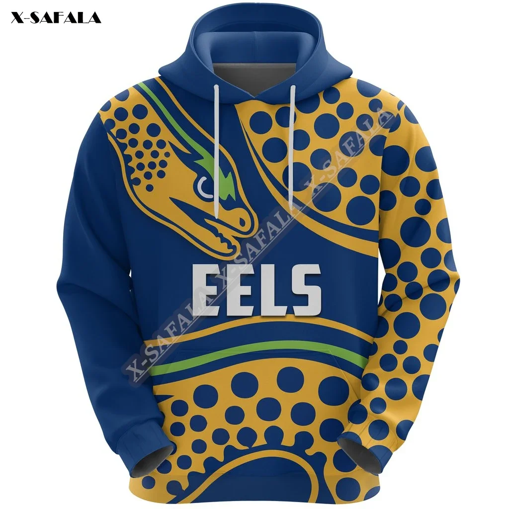 Australian Eagle Eels Sport Rugby Game Gift 3D Printed Hoodie Man Kids Child Outwear Pullover Sweatshirt Casual Coat