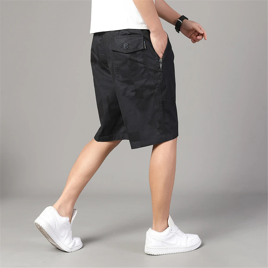 Summer Shorts Men 5XL Plus Size Fashion Casual Shorts Male Leaf Print Short Pants Big Size 5XL Cotton Shorts