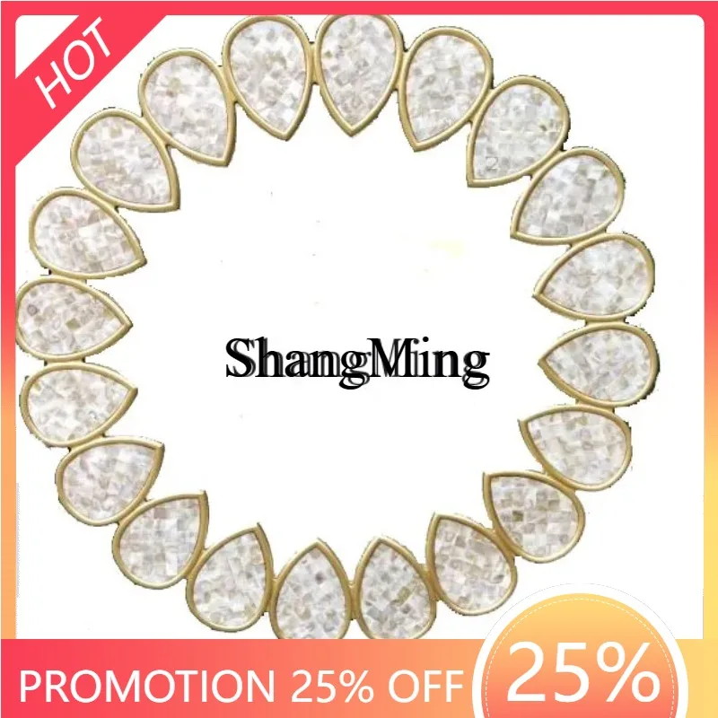 

CL new pattern mirror new Chinese entrance mirror retro wall makeup decorative mirror