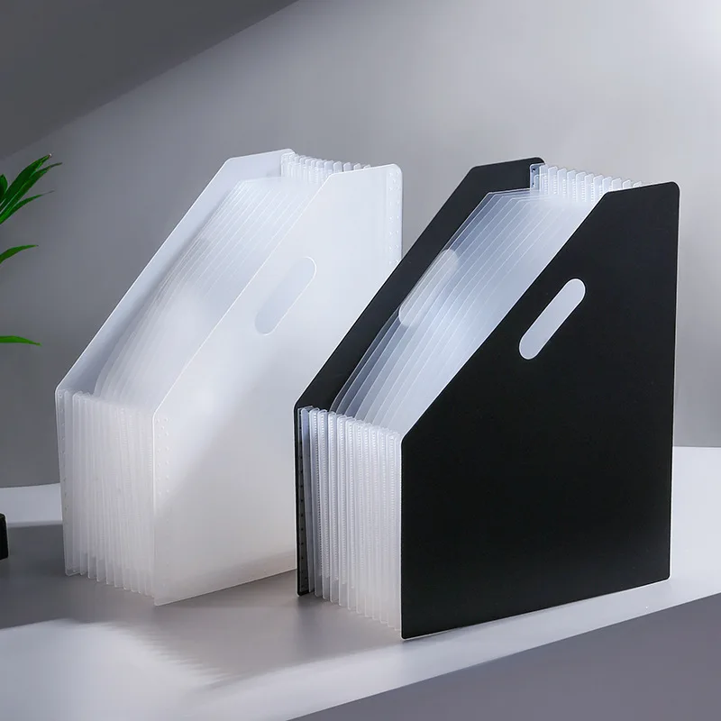 

Multi-layer Standing Organ Folder A4 Portable Scalable Desk Data Organizer Plastic Paper Storage Bag Office School Stationery