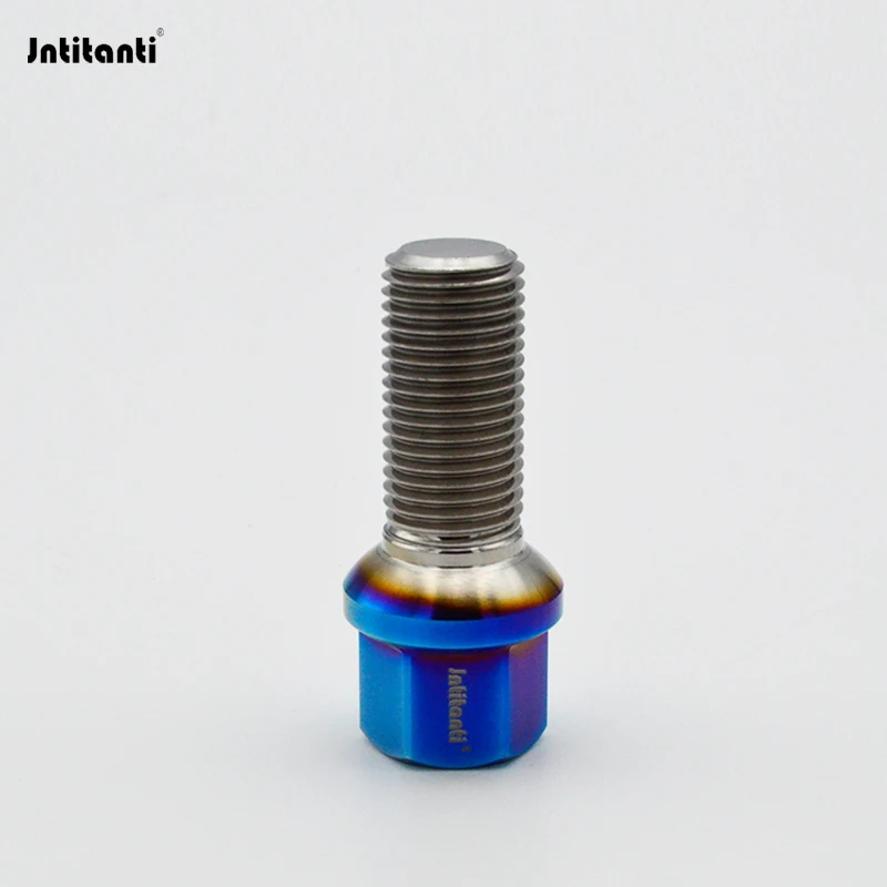 Jntitanti Gr5 titanium wheel bolt lug screw M14x1.5x28-45mm Ball seat for VW Audi skoda etc