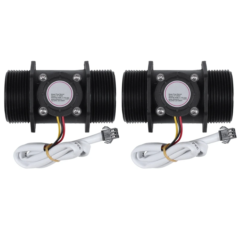 2X Dn40 1.5 Inch Turbine Flowmeter Water Flow Sensor Flow Meter Flow Rate Control 5-150L/Min