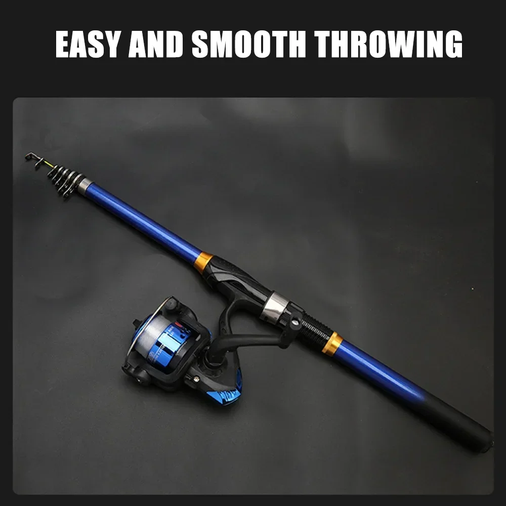 BRAVMACK Telescopic Fishing Rod Light Carbon Cast Rod Outdoor Fishing Tool Accessories for Night Fishing and Outdoor Fishing