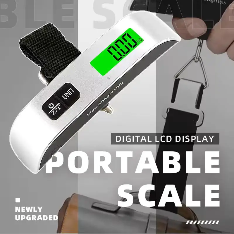 2026 New Portable Digital Scale 110lb/50kg LCD Display  Electronic Luggage Hanging Suitcase Travel Baggage Bag Weight Balance