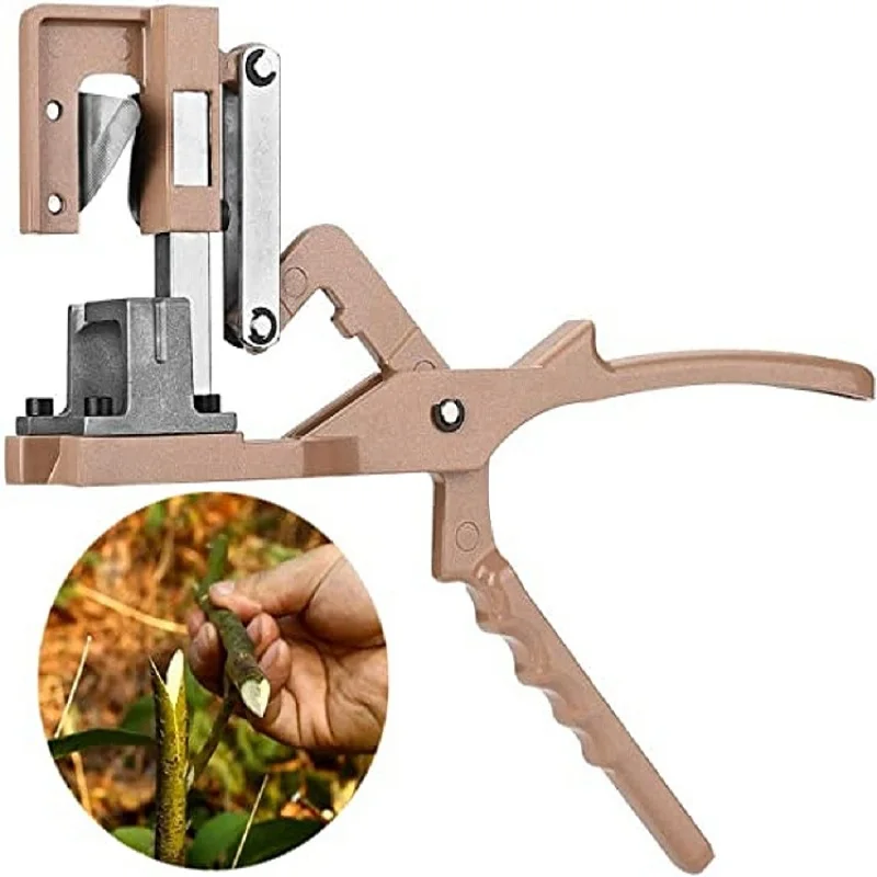 

Professional Large Grafting Tool for Garden Fruit Trees and Vines Full Metal Body and Sharp V Type Blade Rootstock and Scion