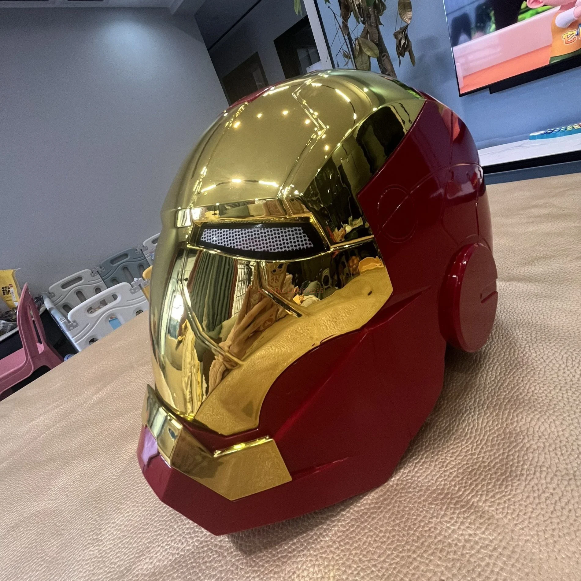 2026 New Iron Man Mask 1:1 Anime Peripheral Helmet Electric Wearable Voice Control Mask Model For Adult Helmet Toy Birthday Gift view 4