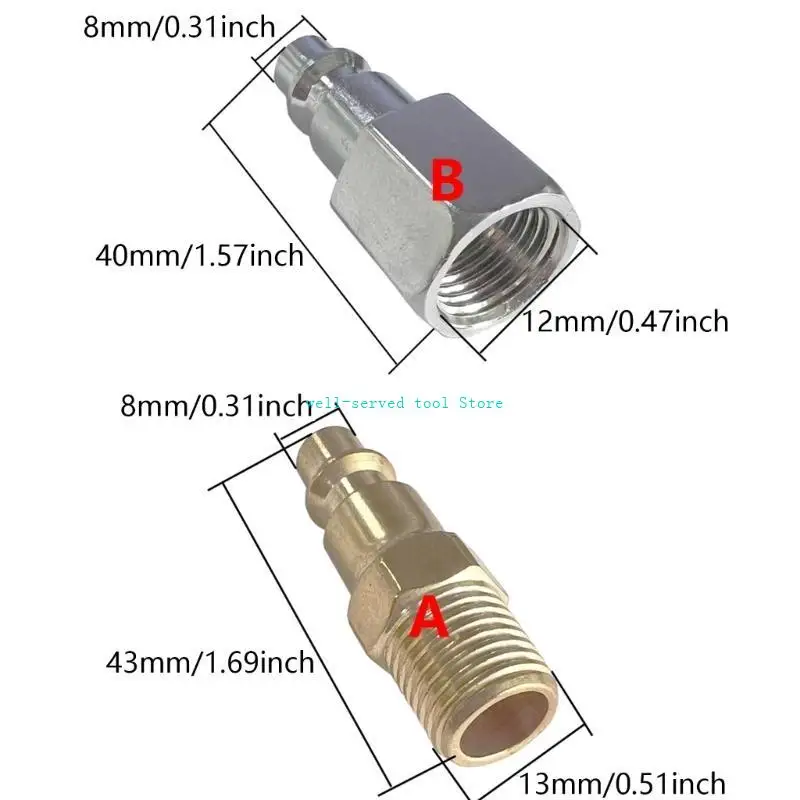 G88A 1/4inch NPT Coupler CONECTOR AR ​​CONECTOR CONECTOR rápido do conector acoplamento duradouro