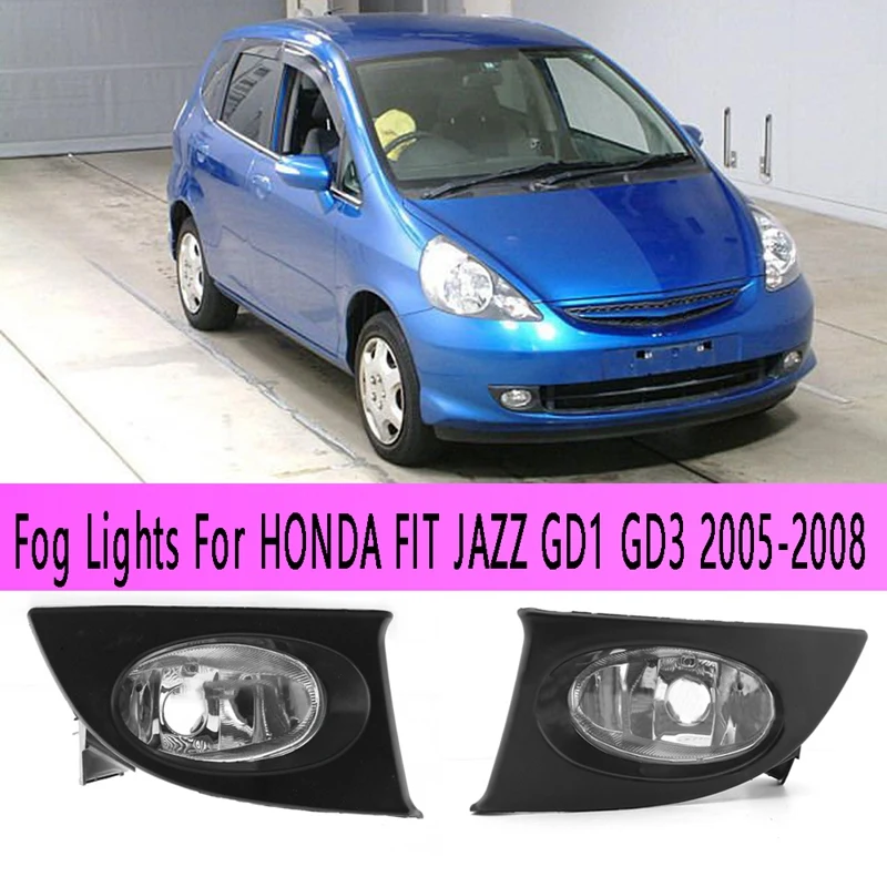 

Car Front Bumper Fog Lights Lamp Foglight Without Bulb For HONDA FIT JAZZ GD1 GD3 2005-2008