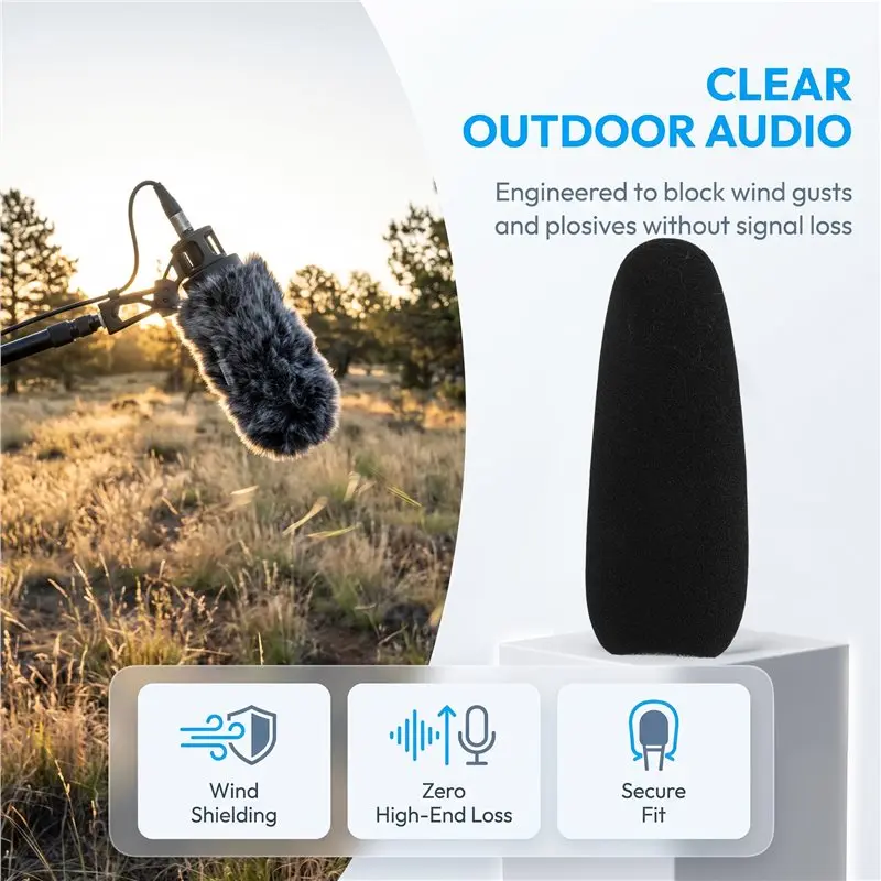 A97I-Microphone Wind Cover Muff For RODEVIDEOMIC PRO+ PLUS Microphone Windscreenr Cover Microphone Part