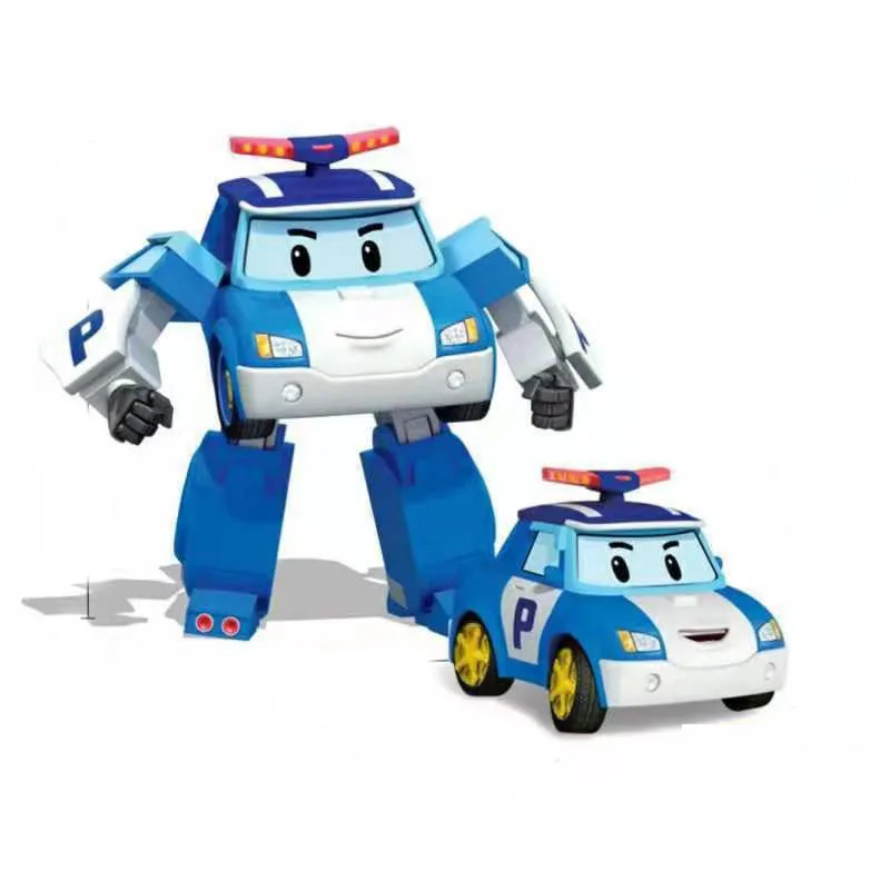New animation characters Poli deformation robot toy car model children\'s toys Christmas gift