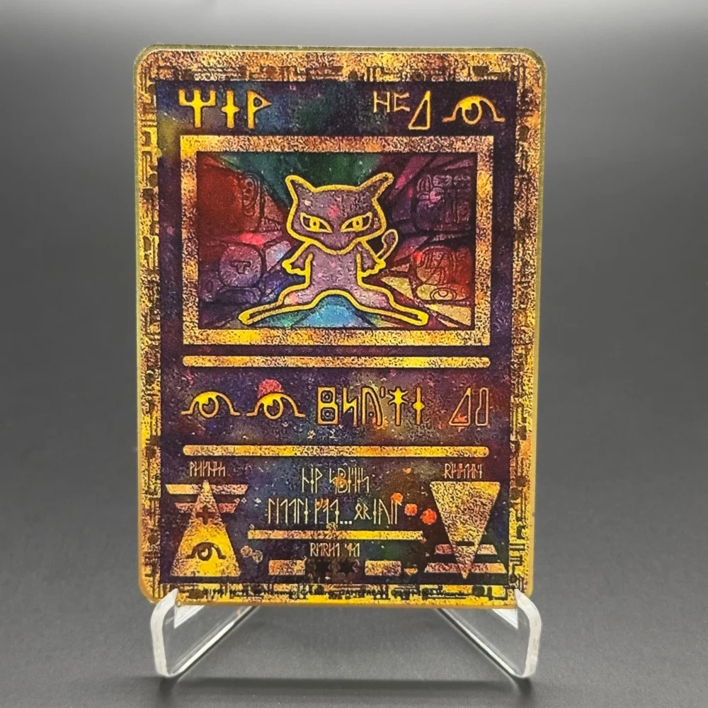 

Коллекционная карта PTCG MEW из металла, классическая египетская, одиночная, фольгированная, для игры и коллекционирования, прокси-карта, игрушка, подарок