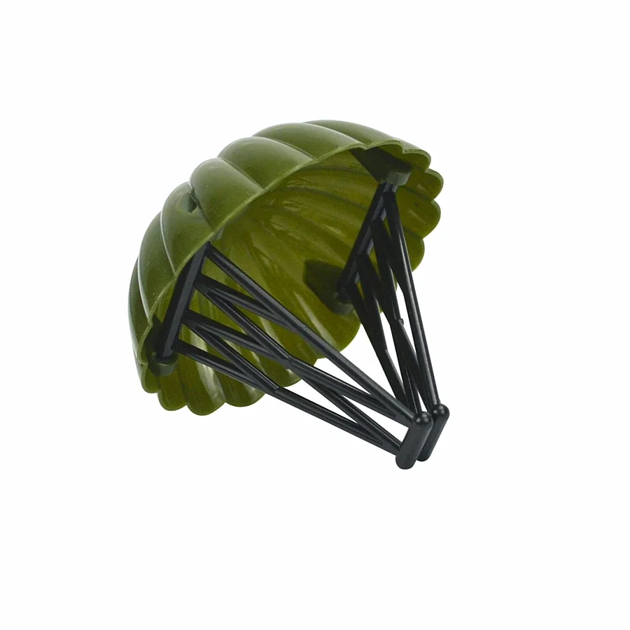 Equipment Accessories 2Pcs Military MOC PUBG WW2 Round Parachute Locking Building Block Army Soldier Weapon Figures Kid Toys