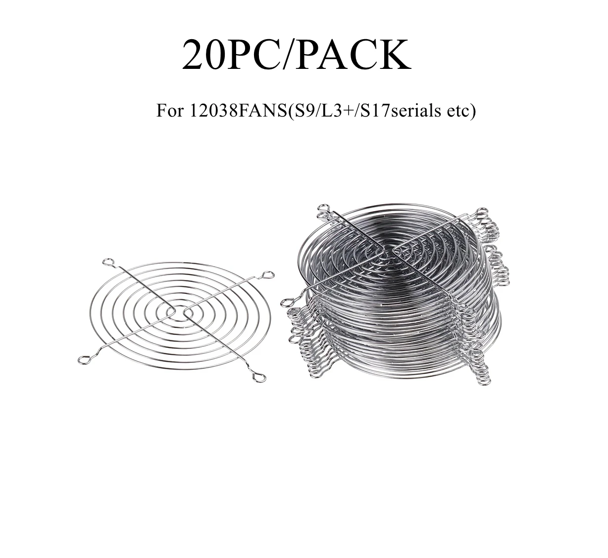 20 unidades/pacote antminer ferro net fan cover filtro de poeira 12038 ventilador grill computador ventiladores de refrigeração 12cm protetor malha net 120cm